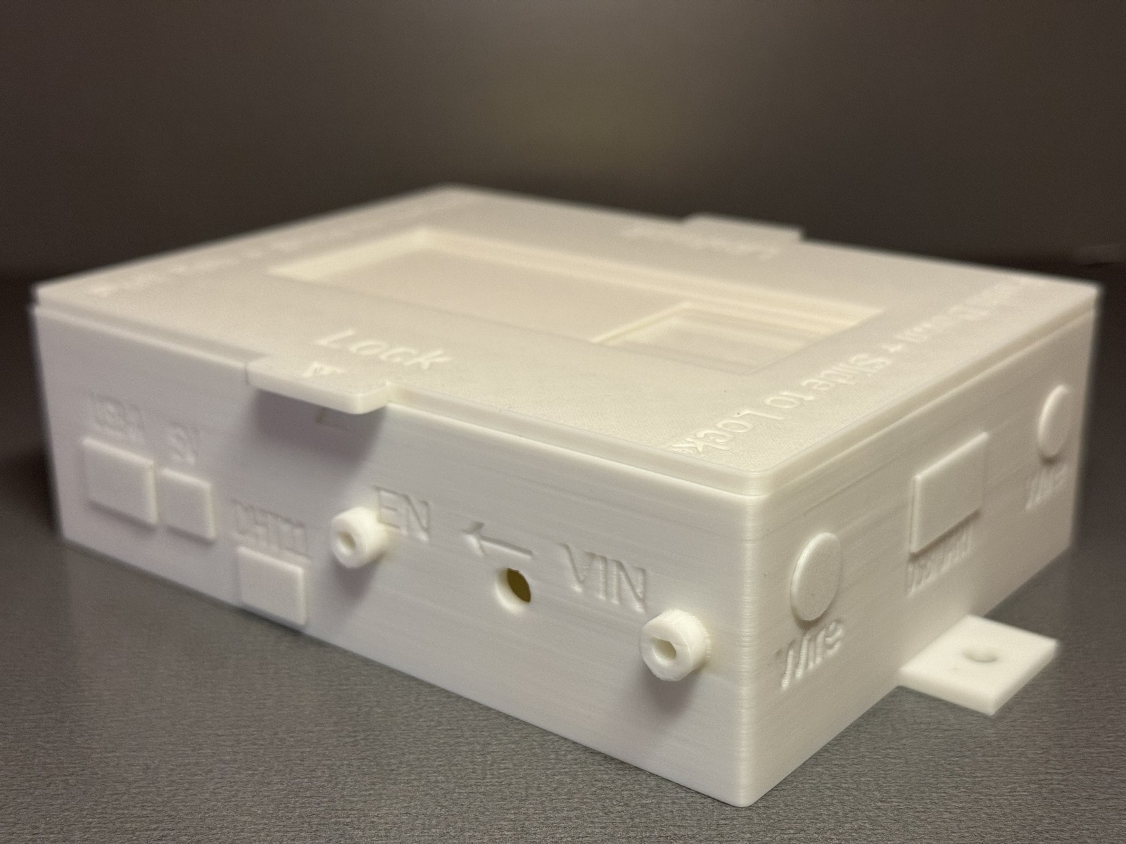 Command-GP enclosure shown with lid and inserts installed