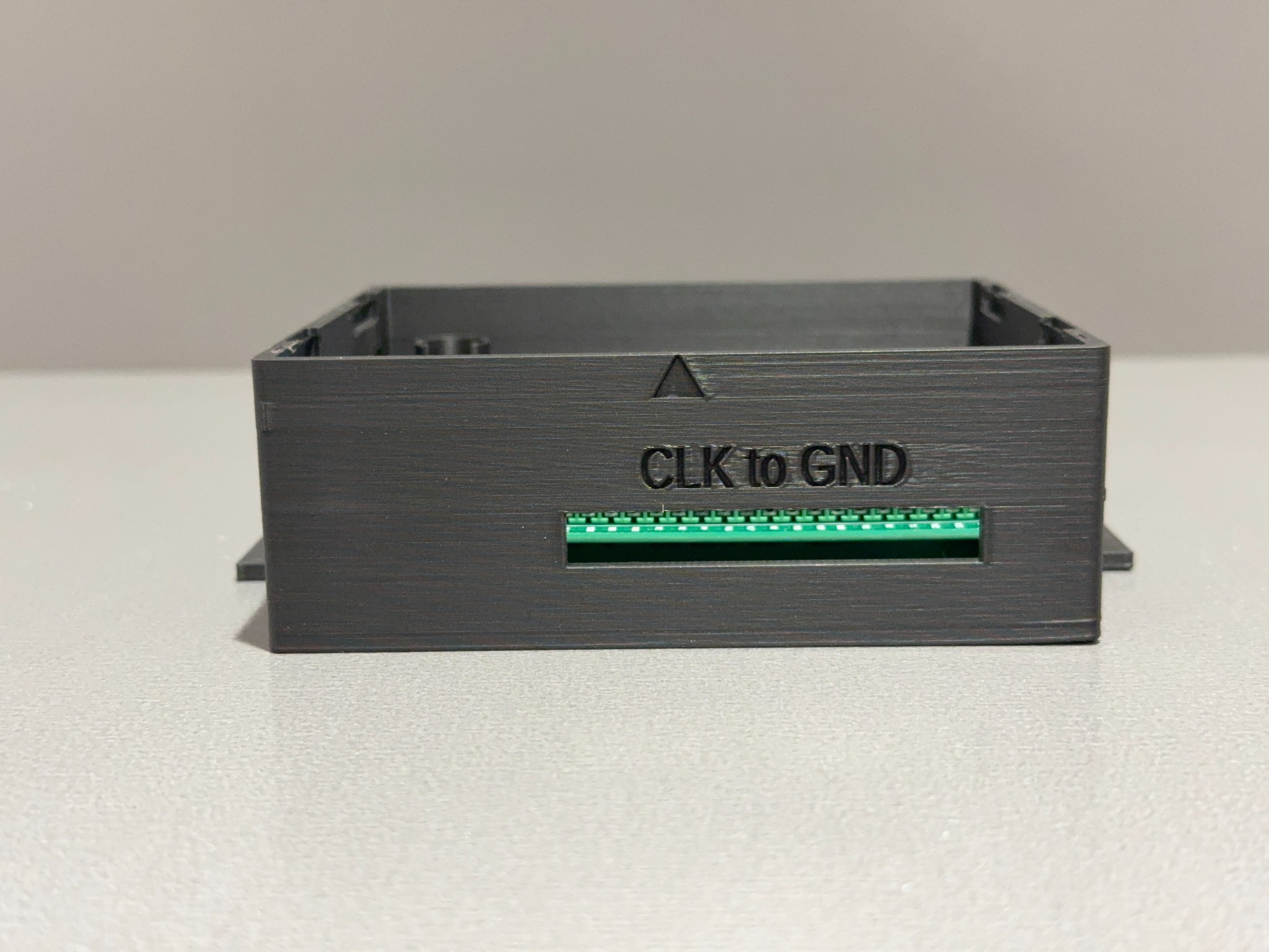 Rear detail of the Ranger family enclosure showing CLK to GND side