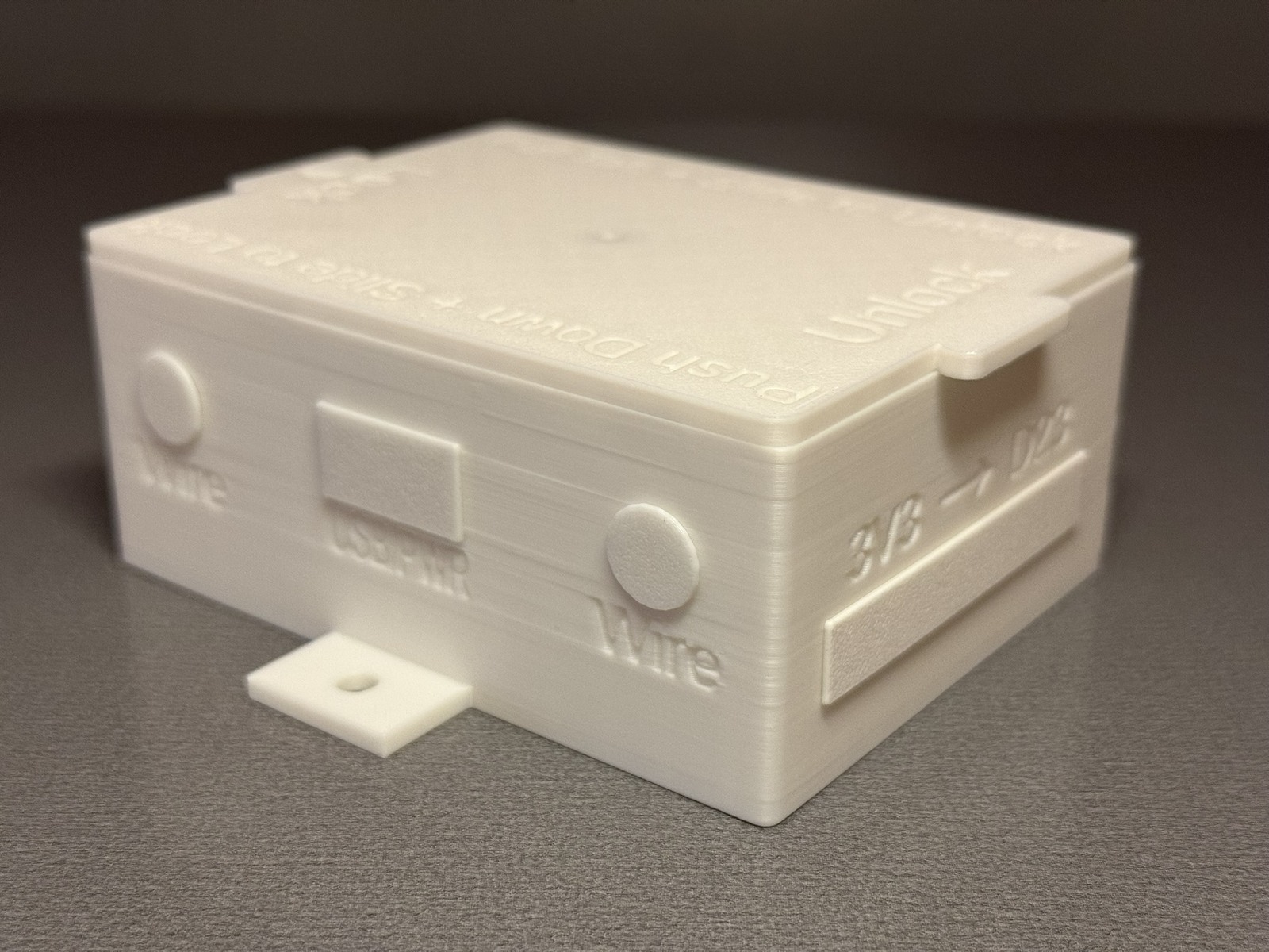 Scout 30 White enclosure shown with lid and inserts installed